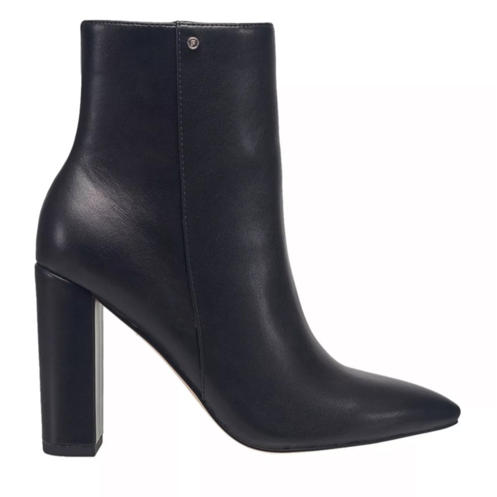 French Connection Black Heeled Leather Boot Size 6